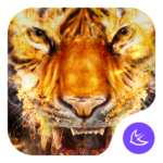 Flame Cool Tiger- APUS Launcher Free Theme
